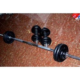 Набор гантелей со штангой 50 кг