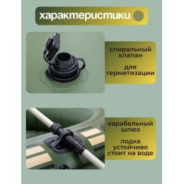 Лодка надувная двухместная